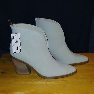 Elegant Cream Ankle Booties